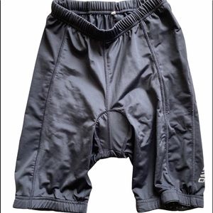 One Tri-Cycling Bike Shorts Padded Seat Back Zip Pocket Athletic Black Medium